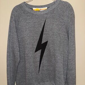 Aviator Nation Gray Sweatshirt with Black Accents